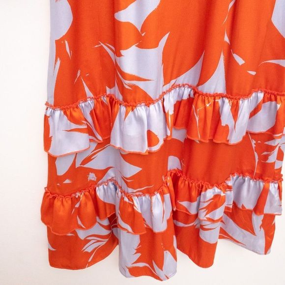 J. Crew Toro Tiered Ruffle Midi Dress Size 4 - Picture 9 of 10